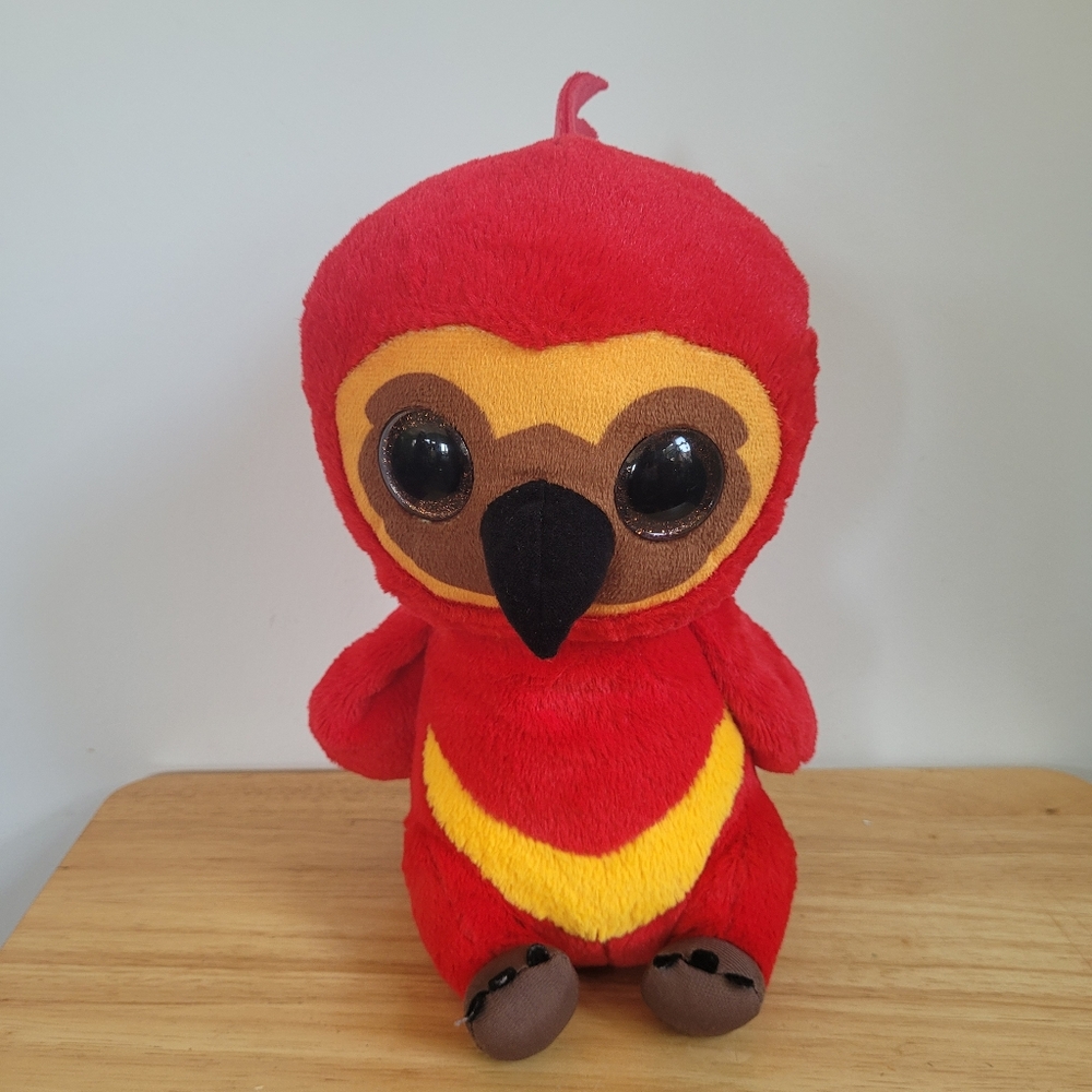 Wizarding World Harry Potter Phoenix Falkes 13” Plush Red Glitter Eyes Plush Toy